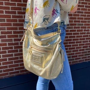 Large Gold Coach Crossbody